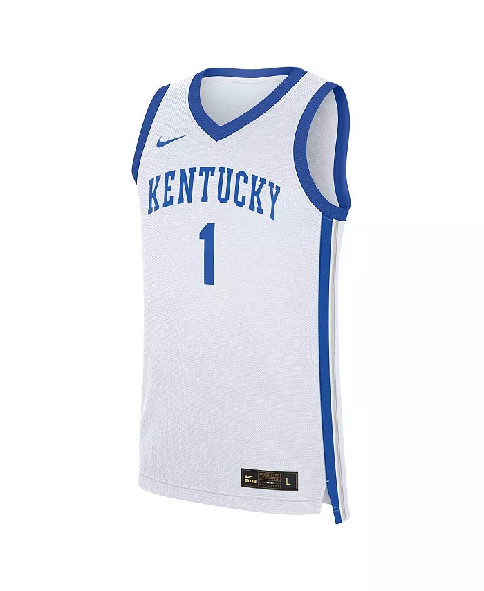 Мужская реплика домашней футболки Kentucky Wildcats, белая, №1 Nike — фото 3