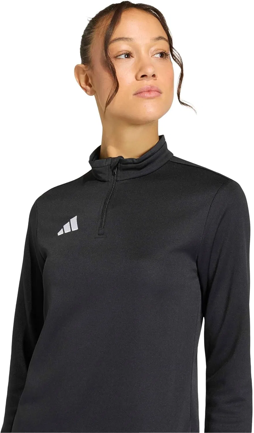 Тренировочный топ женский adidas, чёрно-белый — фото 3