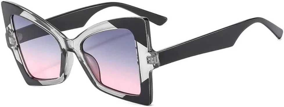 

Модные солнцезащитные очки «кошачий глаз» для женщин и мужчин, с градиентными линзами, оправой и леопардовым принтом, защитой от УФ-излучения UV400 TYUVIVO, One Size