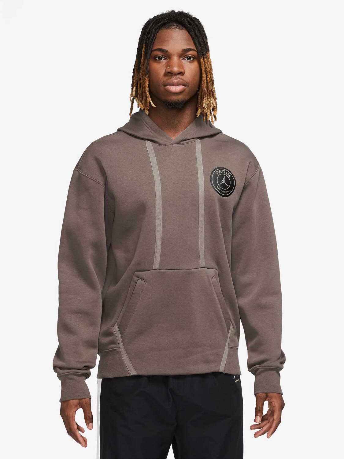 

Толстовка Jordan M J PSG HBR FLC PO, серый