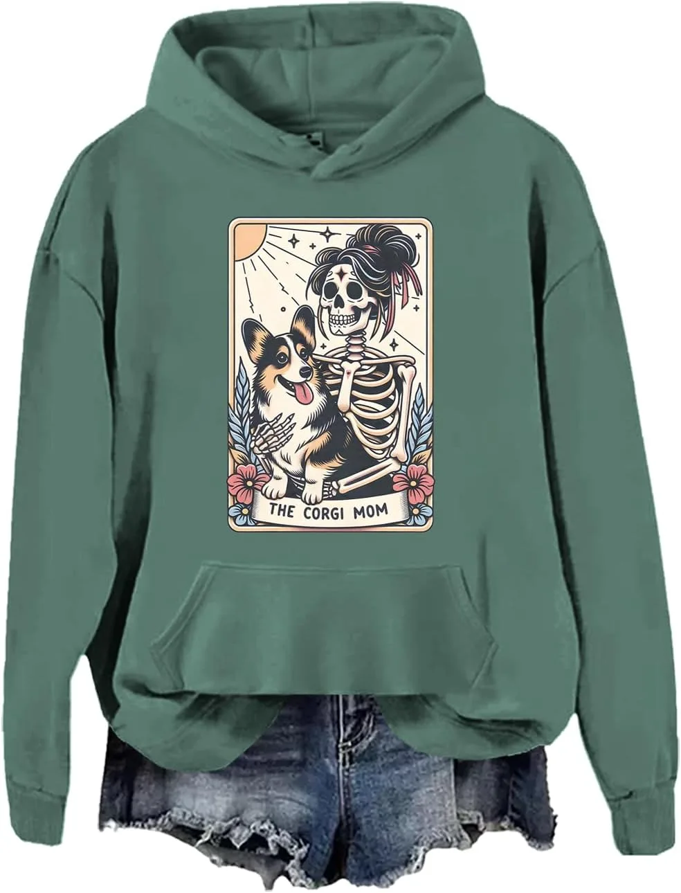 

Толстовка с таро Corgi Mom