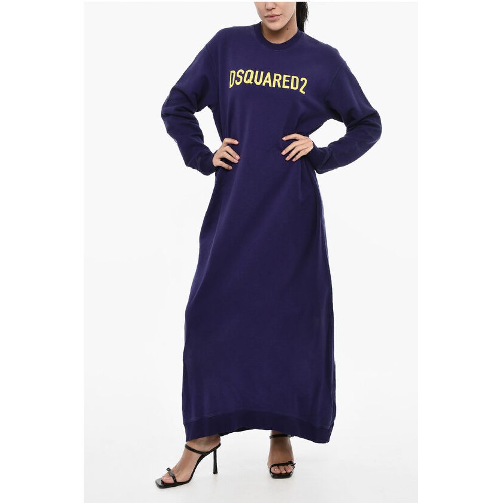 

Платье-макси с контрастным логотипом Dsquared2, фиолетовый