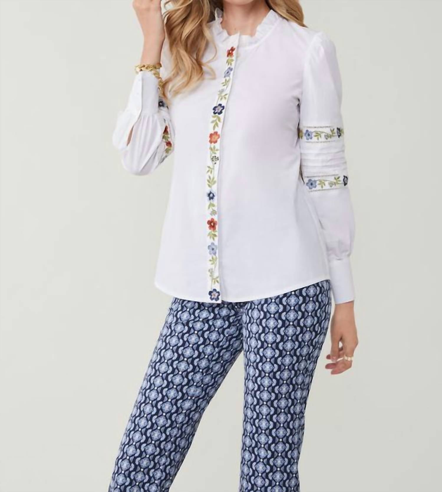 

Блузка Nila в цвете гардения spartina 449, цвет gardenia