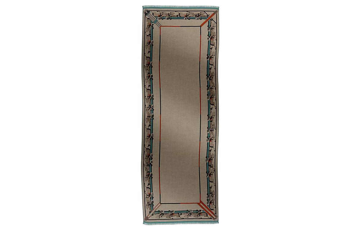 

HERMES Вязаный шарф мужской серо-коричневый, Gray Brown