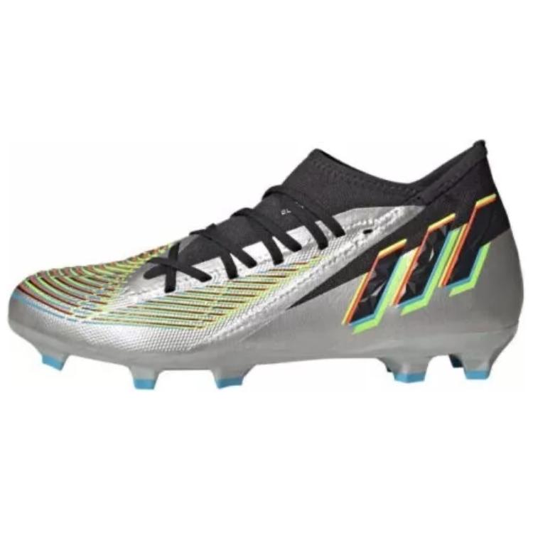

Adidas Predator Edge.3 противоскользящие износостойкие футбольные бутсы унисекс серебристо-черно-желтые, цвет Silver/Black/Yellow