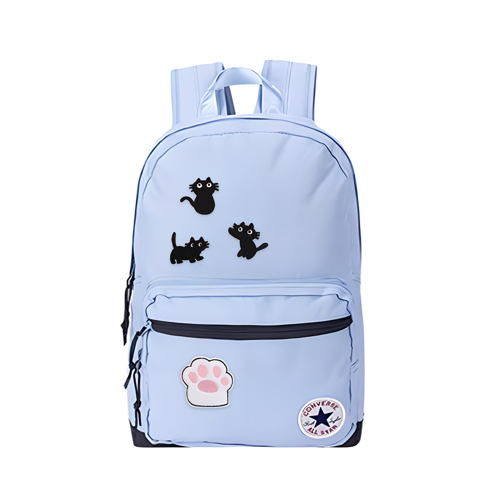 

Converse Полиэстеровый рюкзак женский светло-дымчатый голубой, Three small black cats