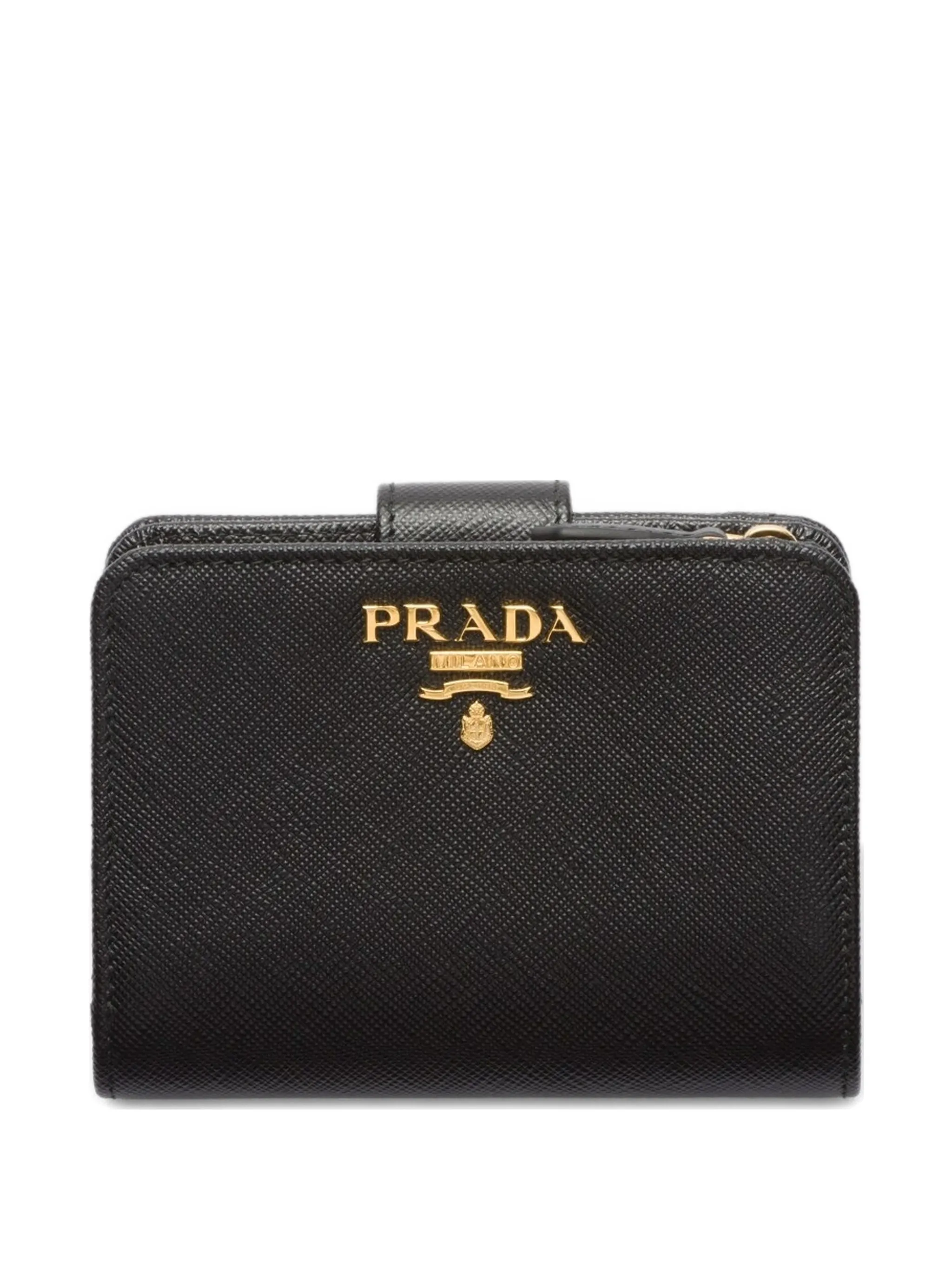 

Маленький кошелек на кнопке Prada, черный