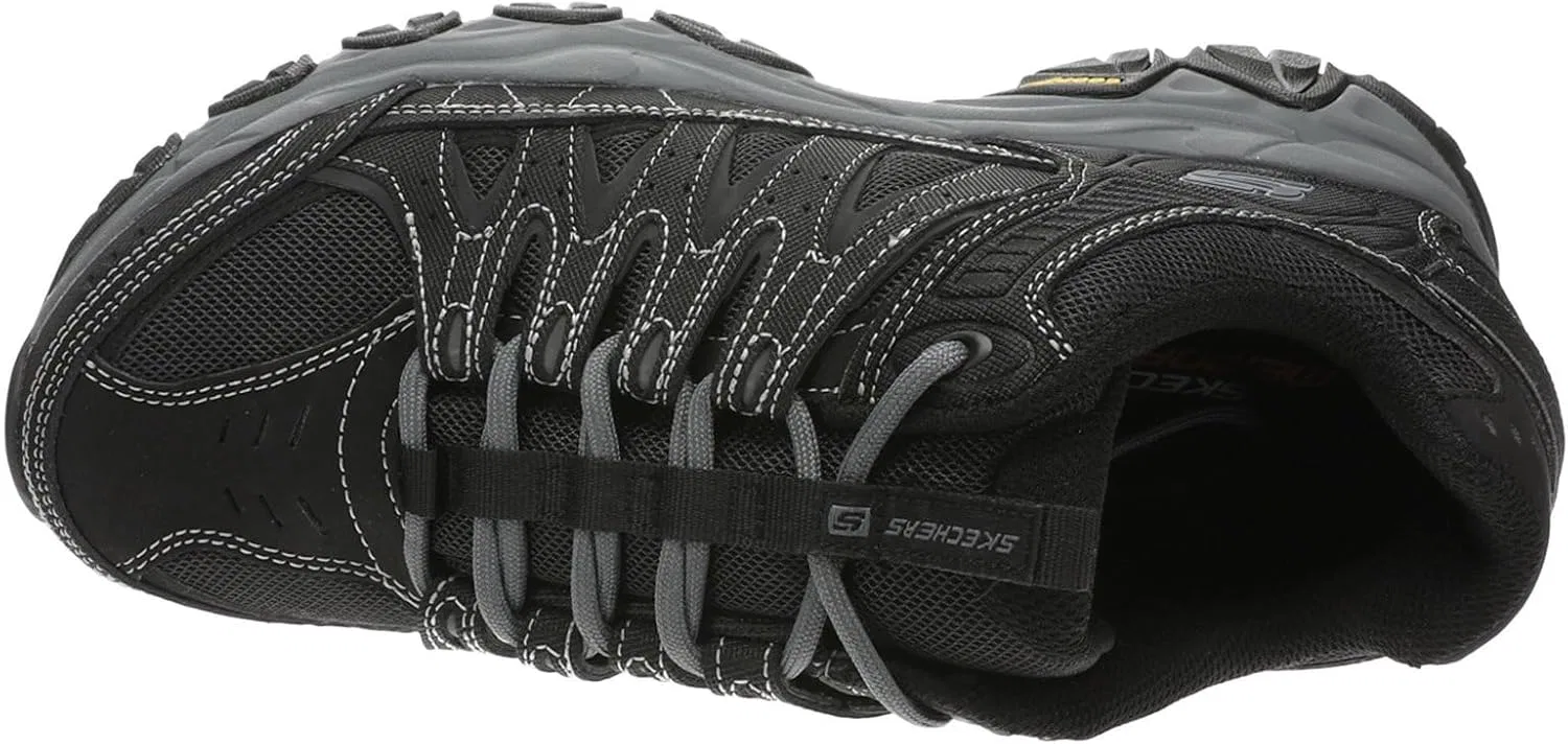 Мужские кроссовки Skechers Afterburn, размер M, средняя длина, оксфорд, Black Anthracite — фото 2