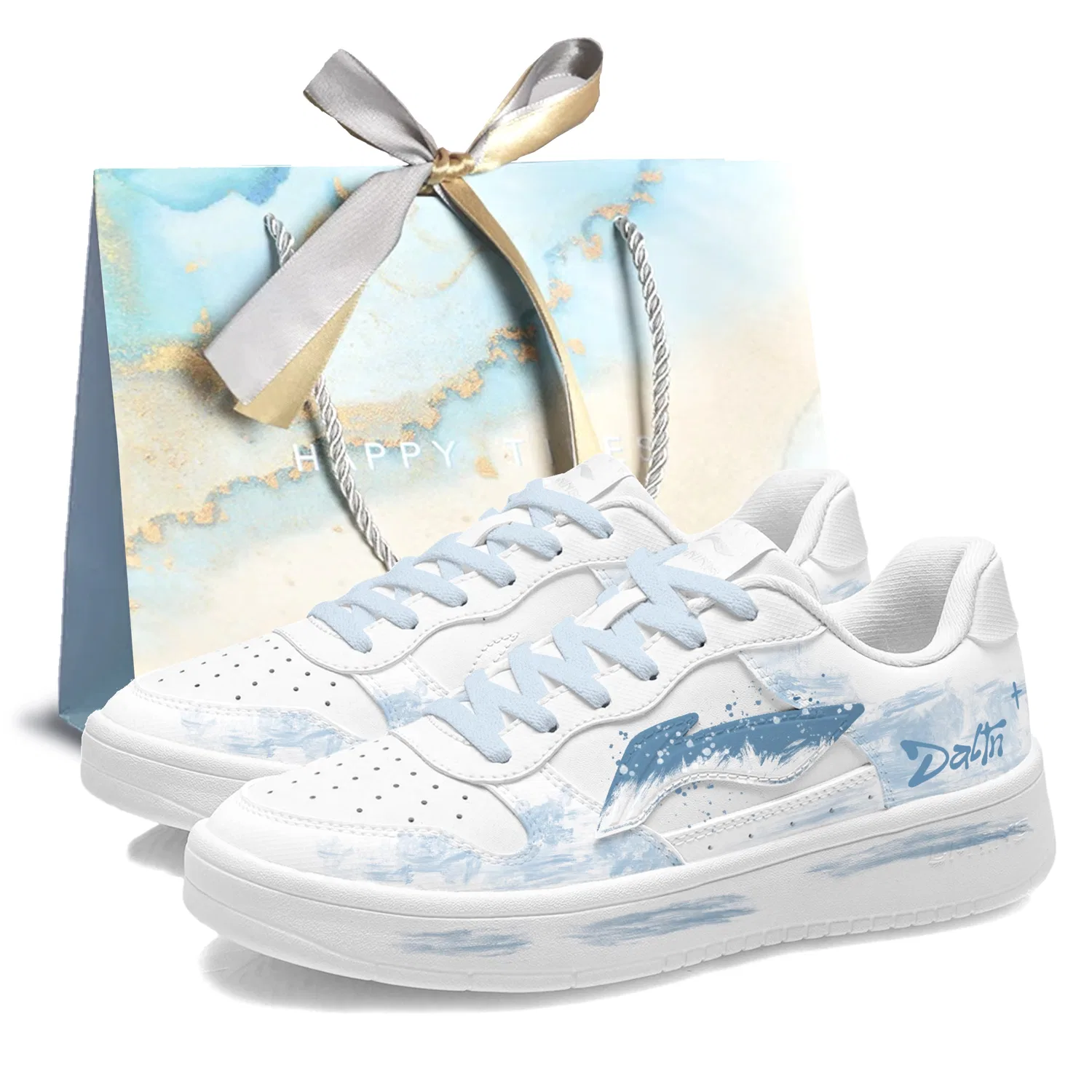 Кроссовки скейтбордические Li-Ning Floating Boat Cloud Tide сине-белые