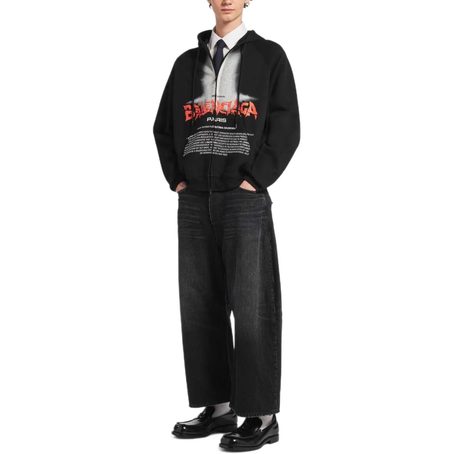 Свитшот SS26 Loose Fit мужской Balenciaga, Black — фото 3