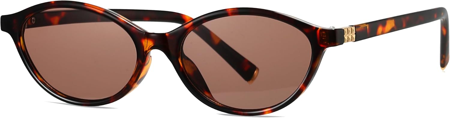 

Ретро овальные солнцезащитные очки для женщин и мужчин, модные маленькие круглые солнцезащитные очки в стиле 90-х, овальная форма, винтажные очки SevenColor, A1 Tortoise/Brown