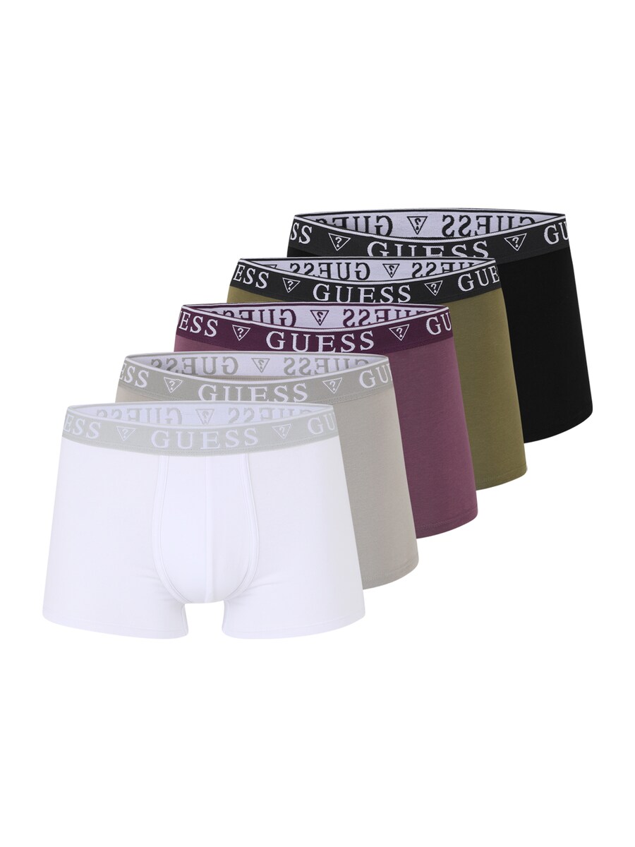 

Боксеры GUESS, Olive/Aubergine/mottled black/White