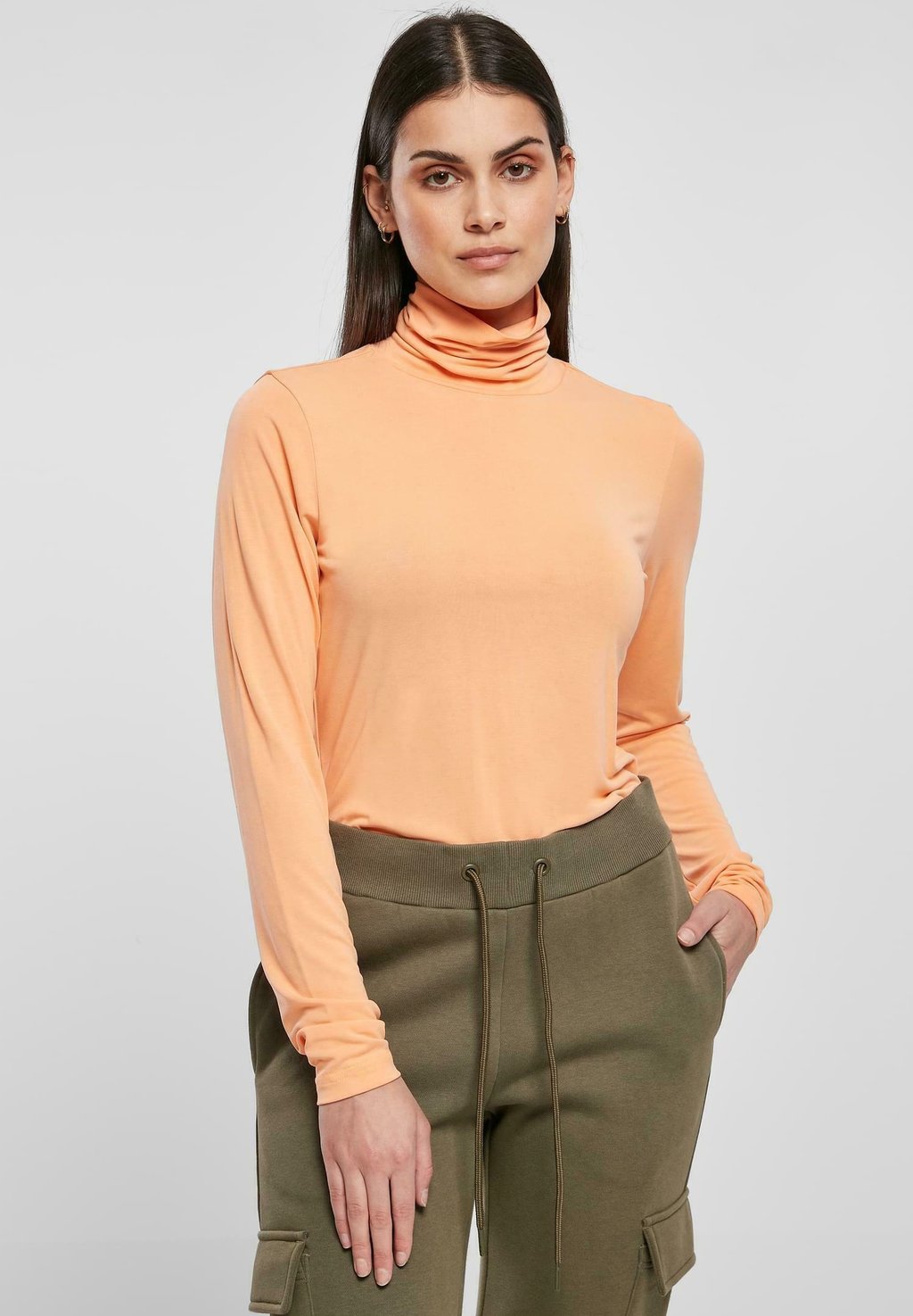 

Футболка с длинными рукавами Turtleneck Longsleeve Urban Classics, цвет papaya