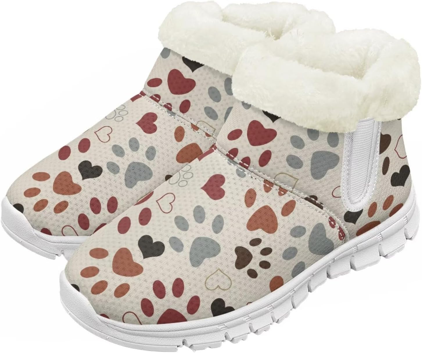 

Pzuqiu Детские водонепроницаемые зимние ботинки для снега - теплые, с меховой подкладкой для мальчиков и девочек (малыши/маленькие дети/старшие дети), белая подошва