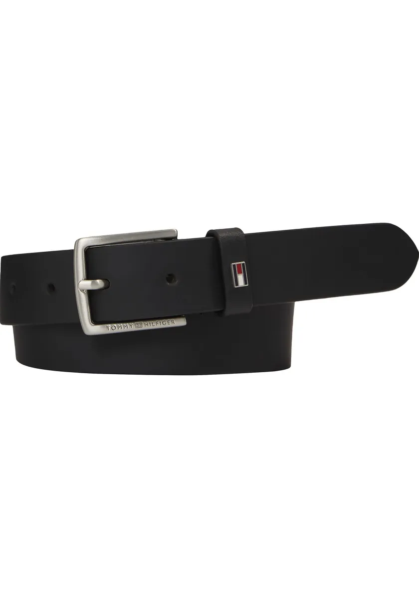 

Кожаный ремень Tommy Hilfiger "Kids Leather Belt" с классической металлической пряжкой, черный