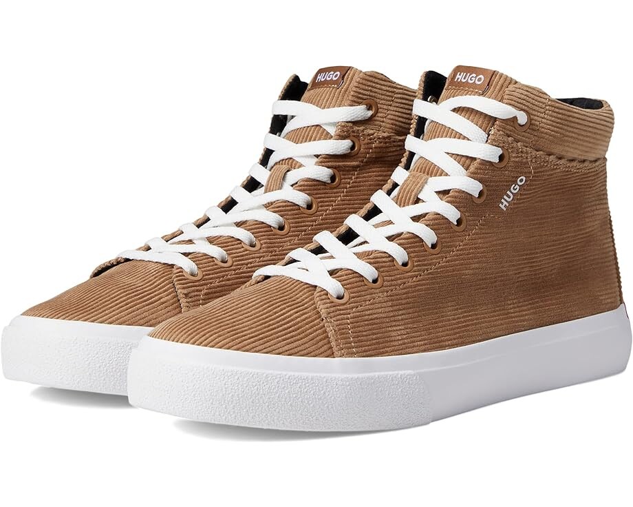 

Кроссовки HUGO Dyer Corduroy High-Top Sneaker, цвет Light Pastel/Brown