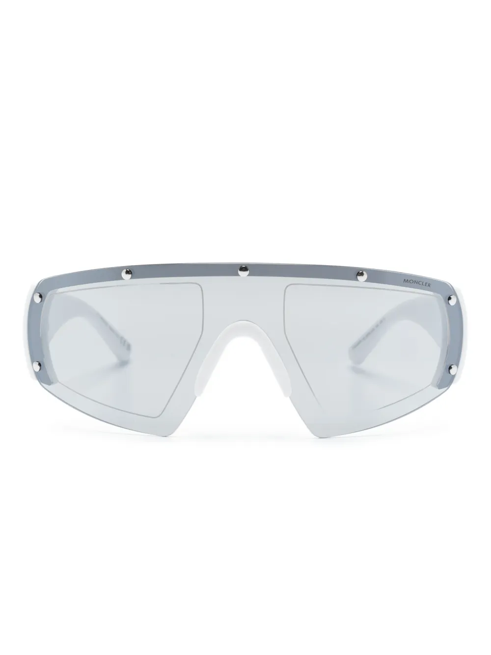 

Массивные солнцезащитные очки Cycliste с затемненными линзами Moncler Eyewear, белый