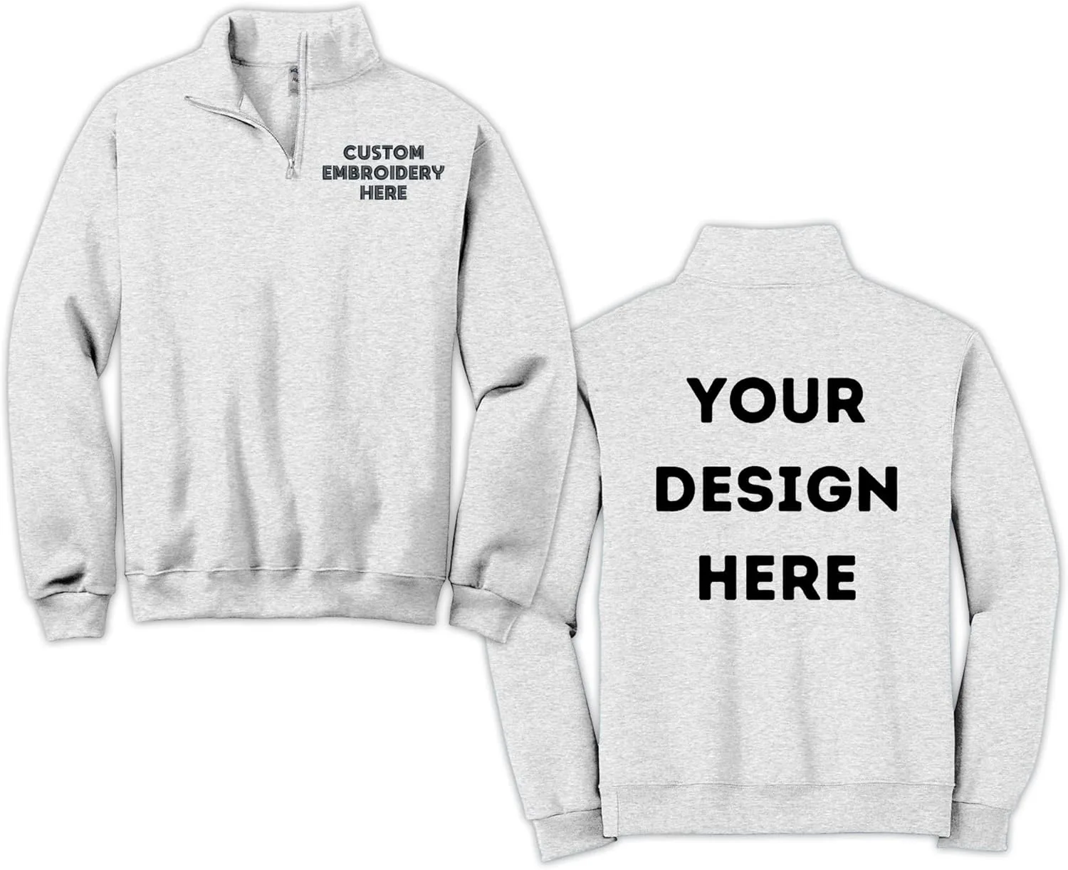 

Кастомизированный свитшот Quarter Zip Pullover, дизайн спереди и сзади, 995M LOGO IMPRESSION