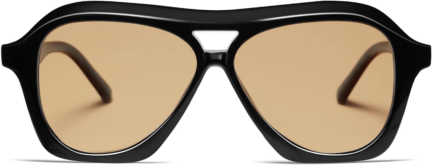 

Солнцезащитные очки-авиаторы VANLINKER в стиле ретро 70-х, квадратной формы, для женщин и мужчин, модные поляризованные, винтажные, VL9768, C6 Black Frame/Light Brown Lens