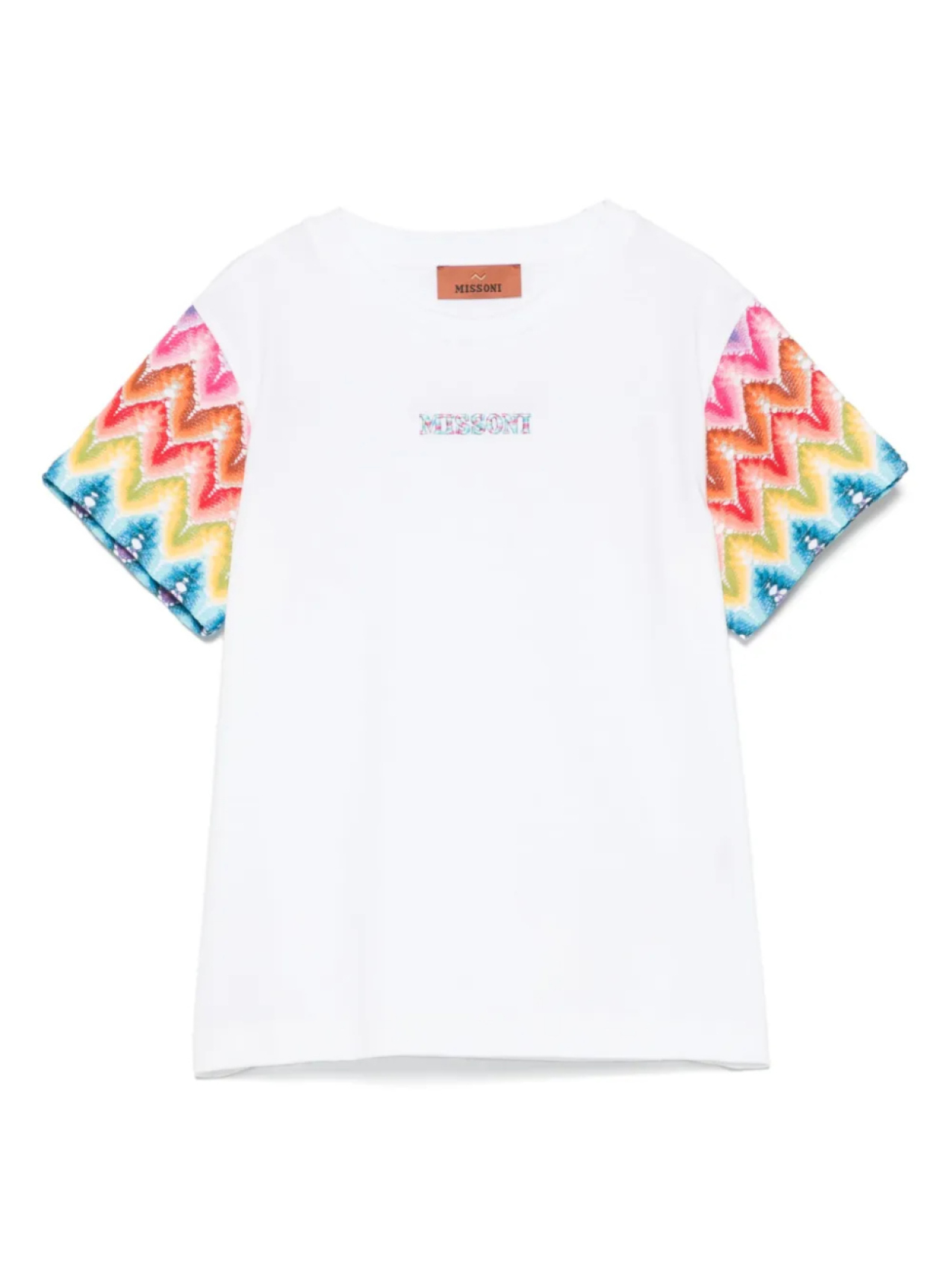 

Футболка с вышитым логотипом Missoni Kids, белый