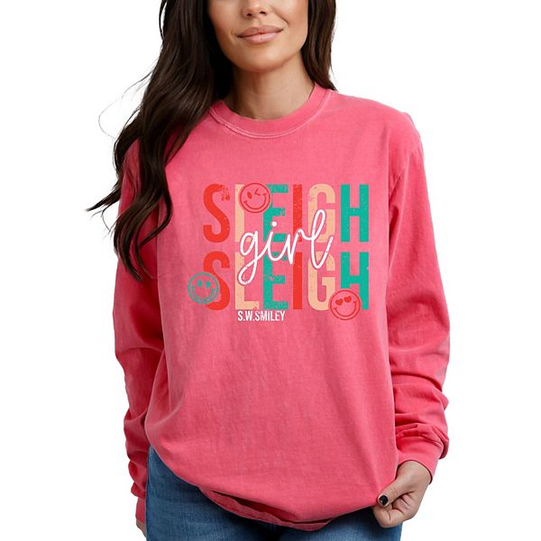 

SWSmiley sleigh girl sleigh - женская футболка с длинным рукавом, окрашенная в готовом виде Simply Sage Market, Crunchberry, Зеленый, SWSmiley sleigh girl sleigh - женская футболка с длинным рукавом, окрашенная в готовом виде Simply Sage Market, Crunchber