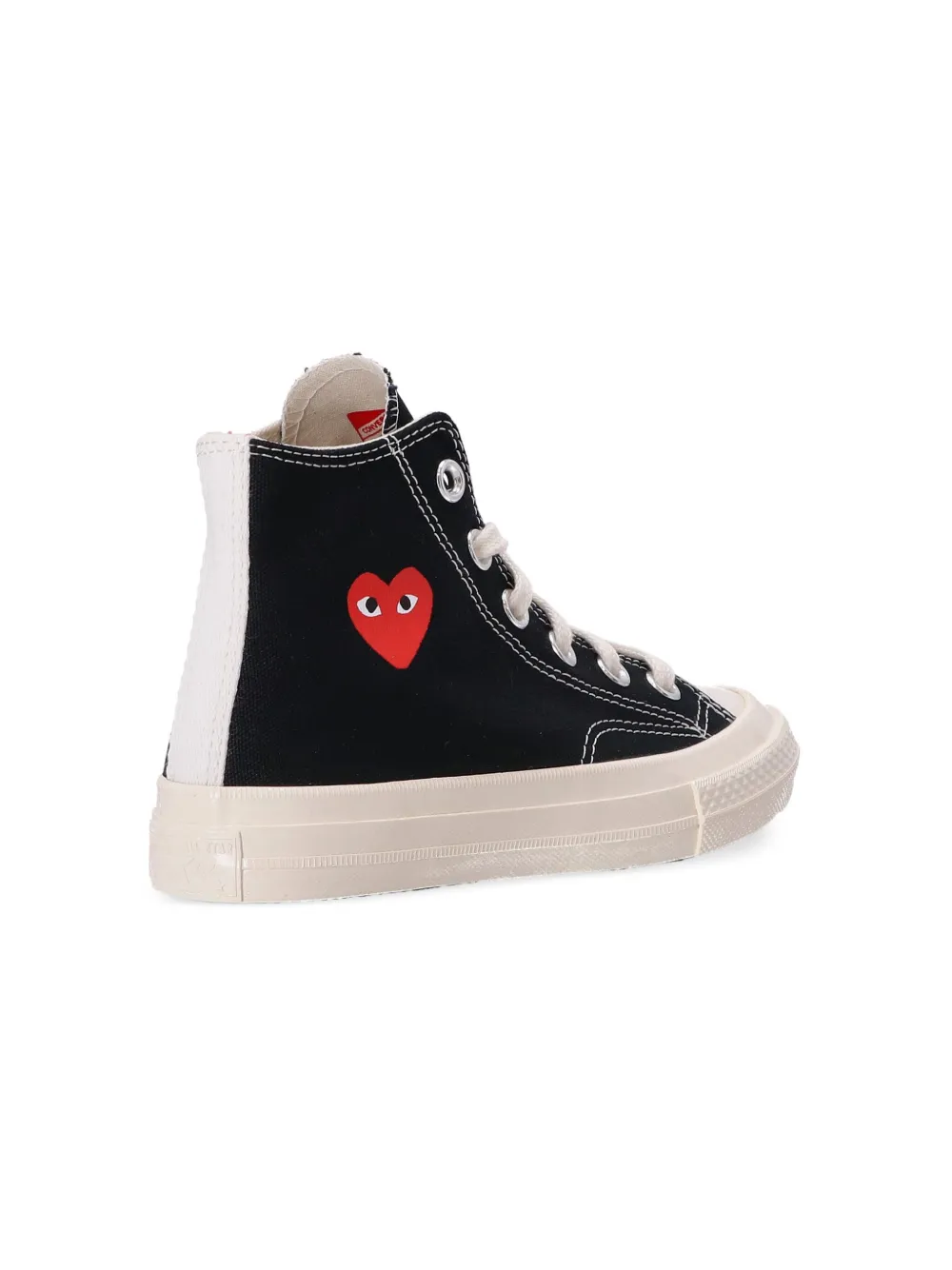 Кроссовки Red Heart из коллаборации с Converse Comme Des Garçons Play Kids, черный — фото 4