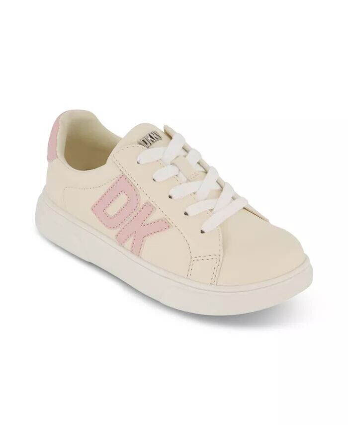 

Кроссовки Celia Bonnie Court для маленьких и больших девочек со шнуровкой DKNY, коричневый/бежевый