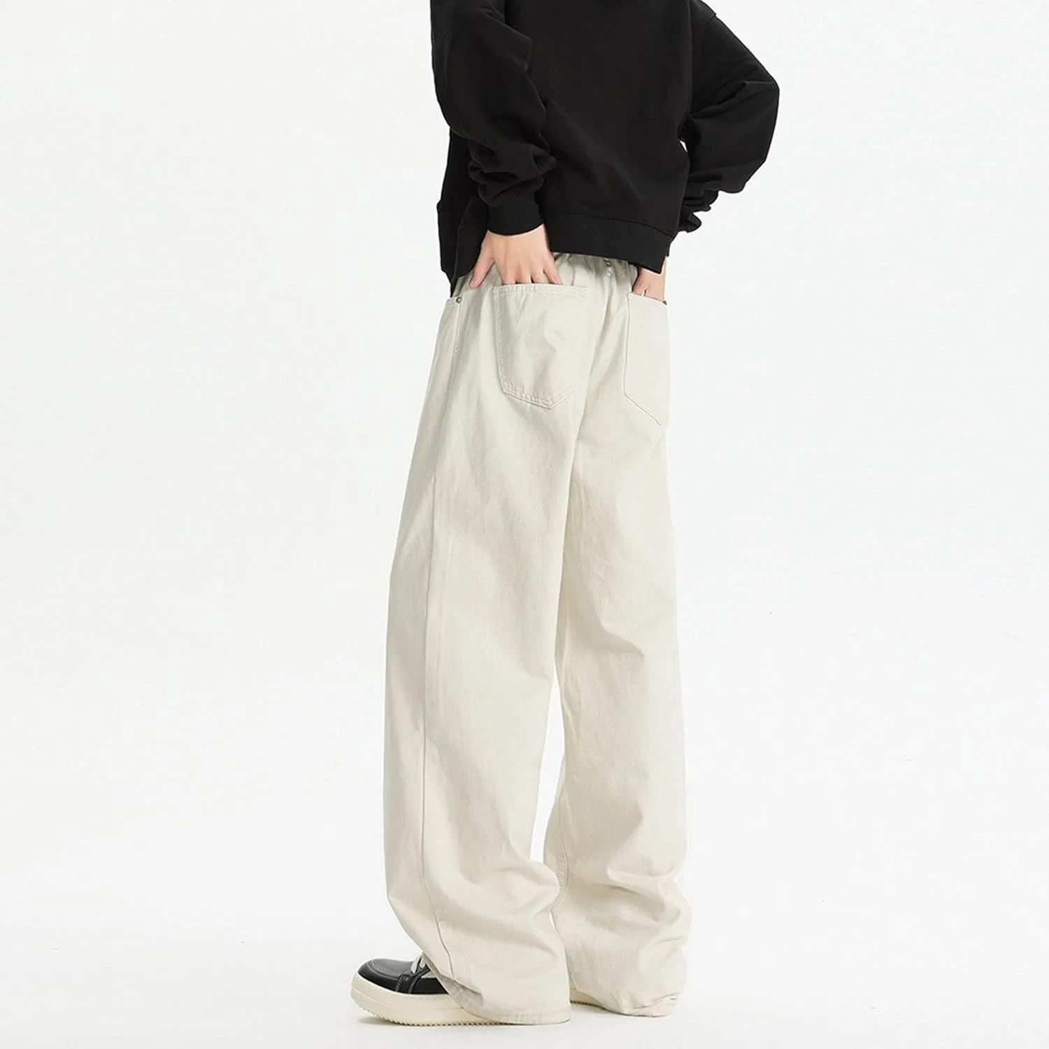 Джинсы свободные, винтажные, Hip Hop, Off White — фото 3