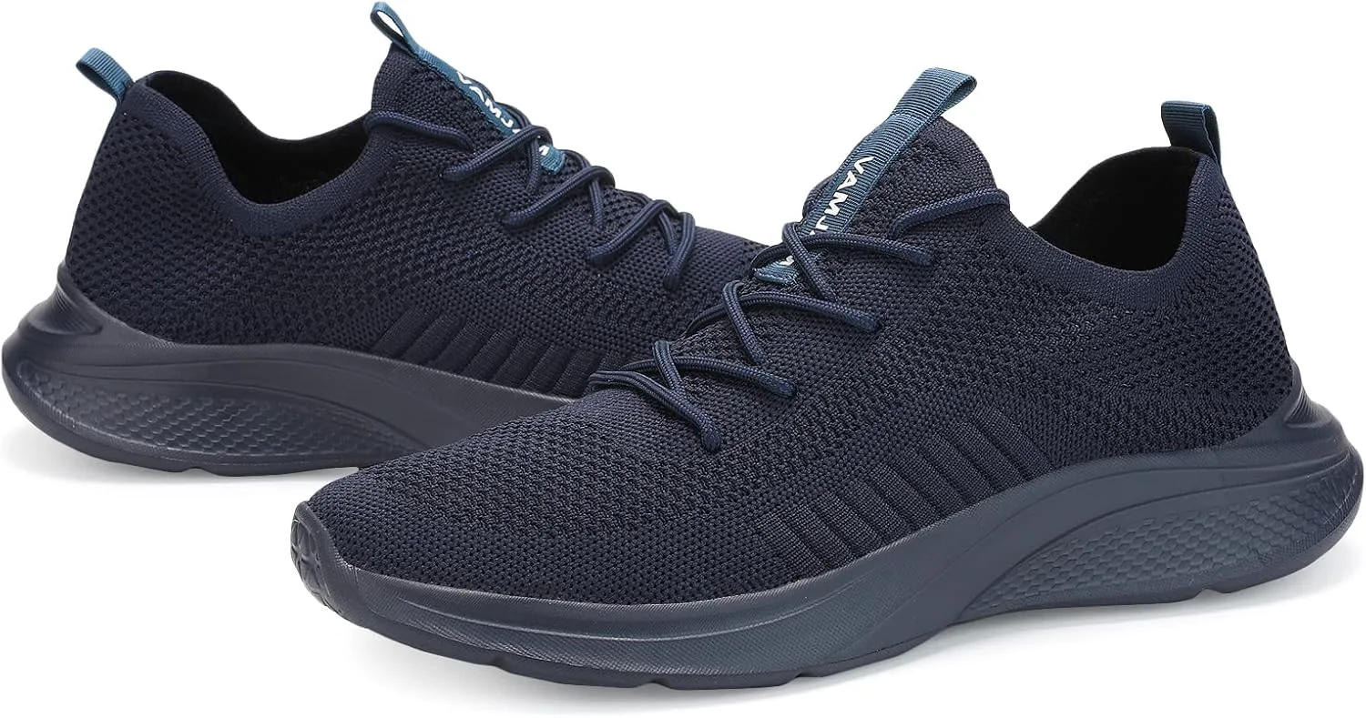 

Мужские кроссовки VAMJAM для бега - модные кеды, легкие и дышащие, с верхом из вязаной сетки, шнуровкой, для ходьбы, тренировок и повседневного спорта