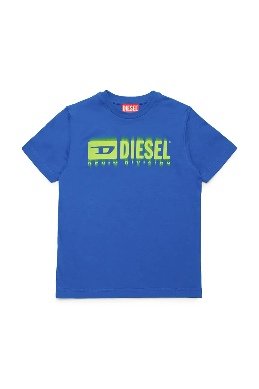 

Детская футболка из хлопка TDIEGORL6 T-SHIRT Diesel, синий