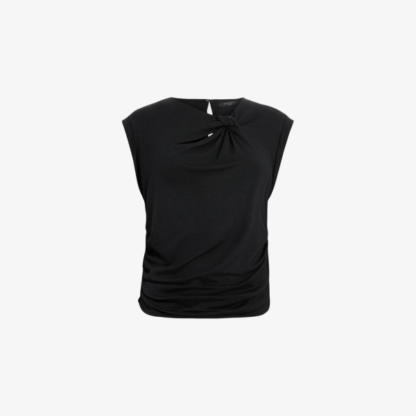 

Топ Allsaints Robin с ажурными вырезами, черный