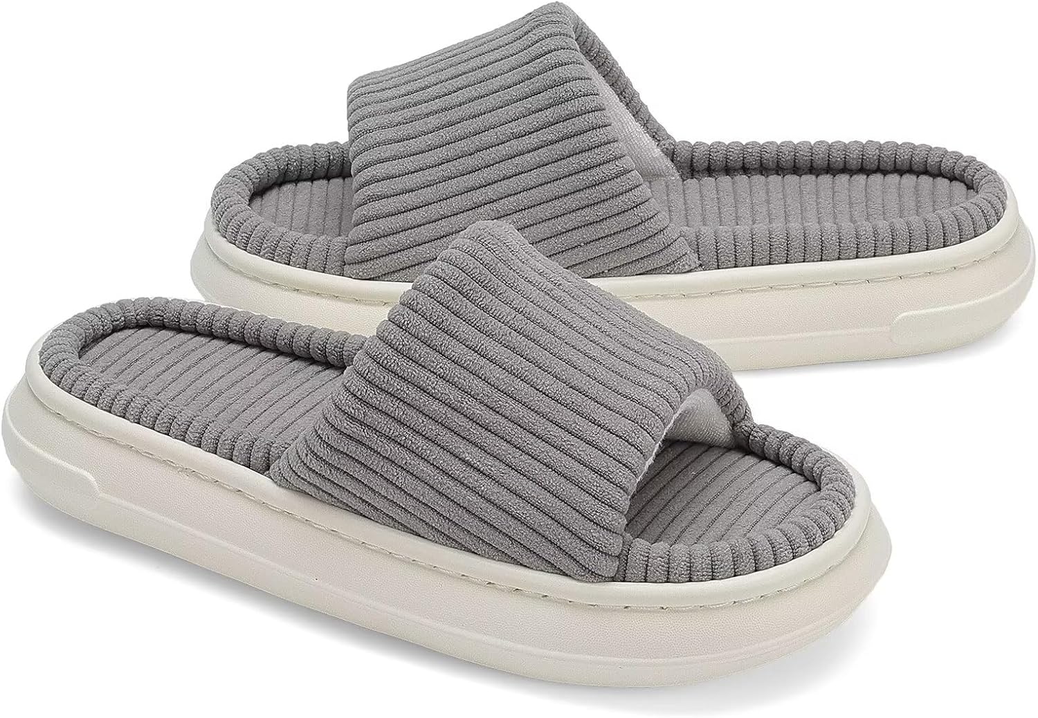 

Домашние тапочки NineCiFun унисекс для дома и улицы, обувь для спальни, для женщин и мужчин, серый