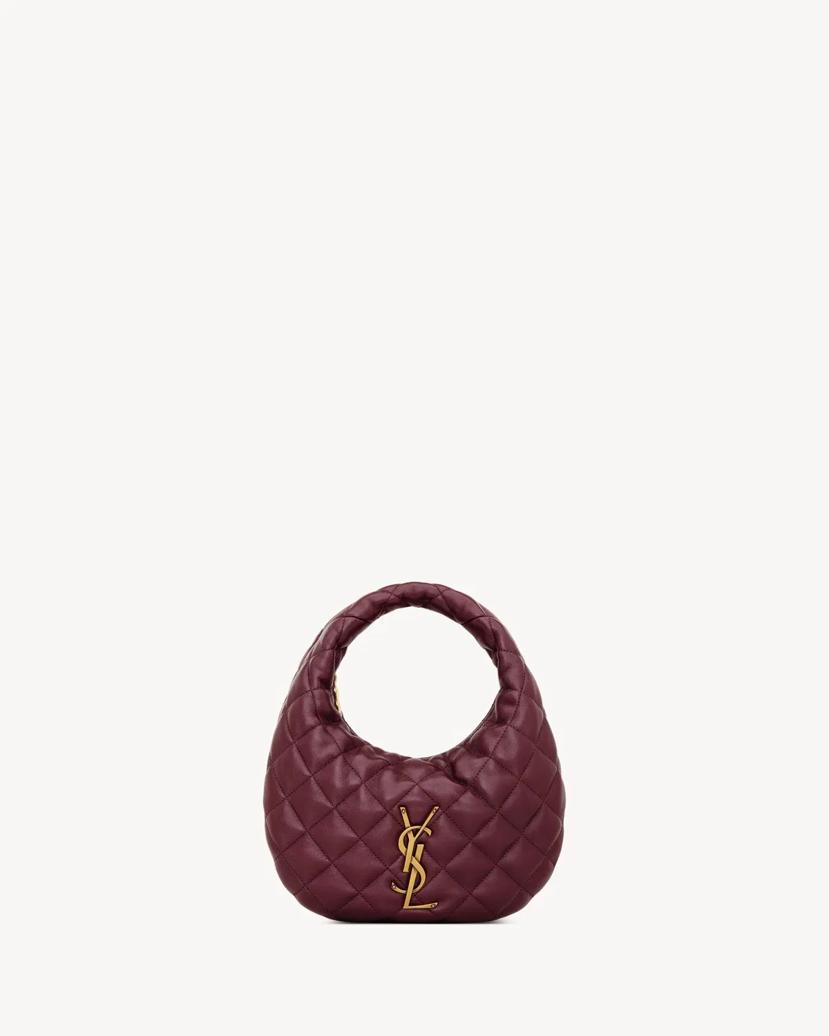 Карино из стеганой наппы SAINT LAURENT, бордовый