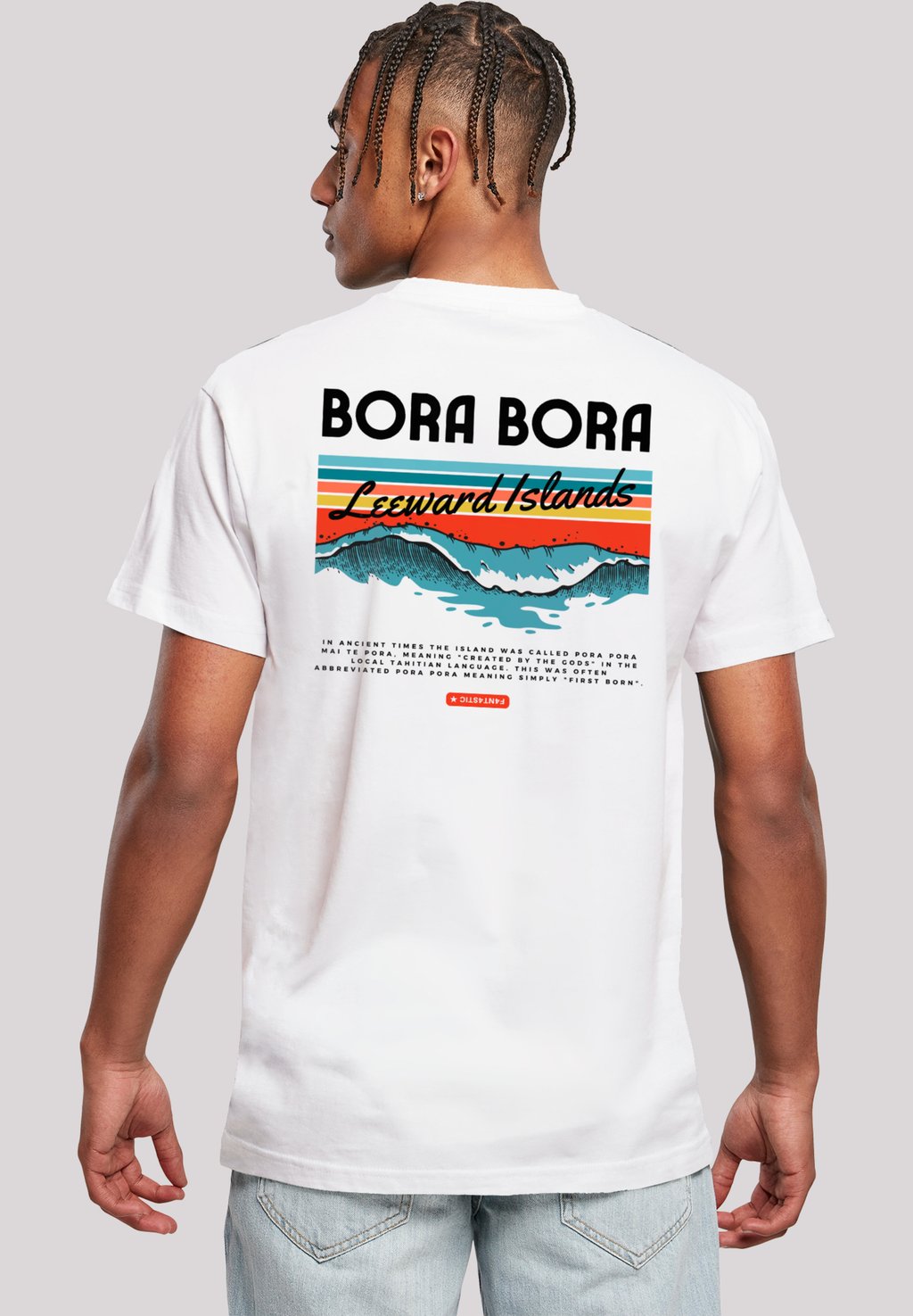 

Футболка с принтом BORA BORA LEEWARDS ISLAND F4NT4STIC, белый