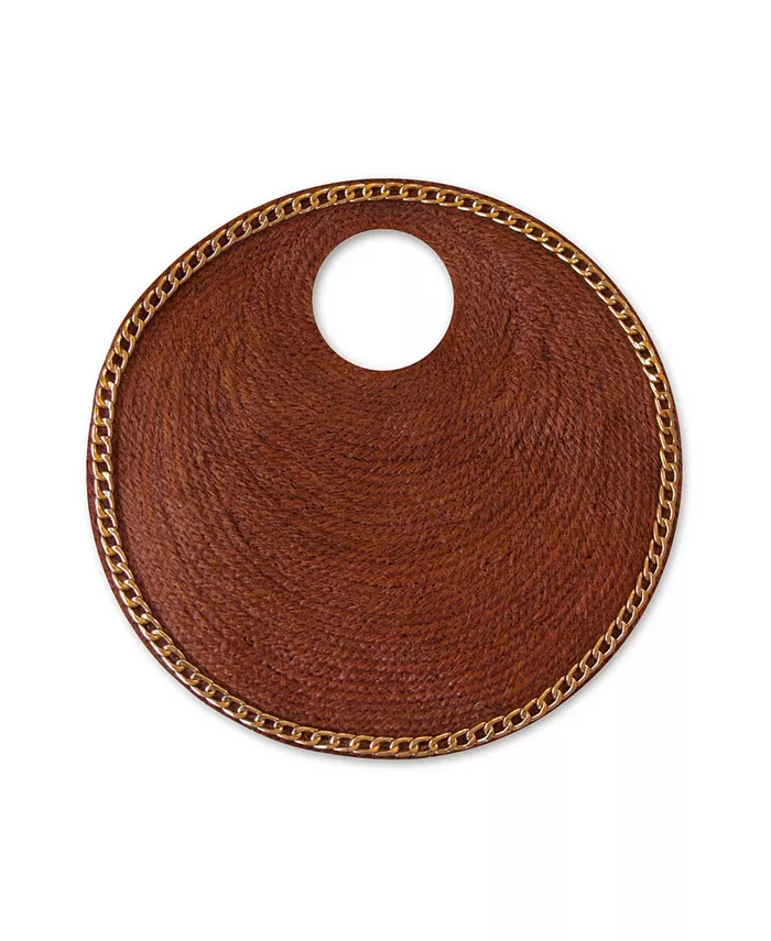 

Сумка SOLO ESPRESSO Mini Jute Bag With Gold Chain Brunna.co, коричневый