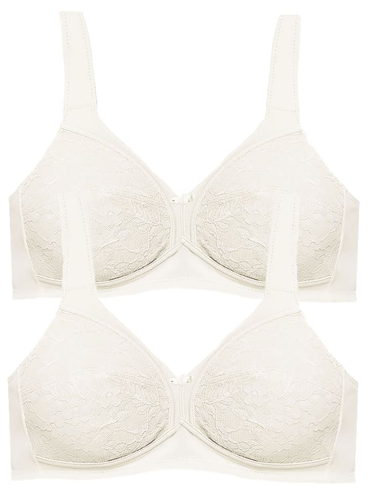 

Упаковка из 2 базовых рельефных бюстгальтеров без косточек в цвете шампанского. SUSA