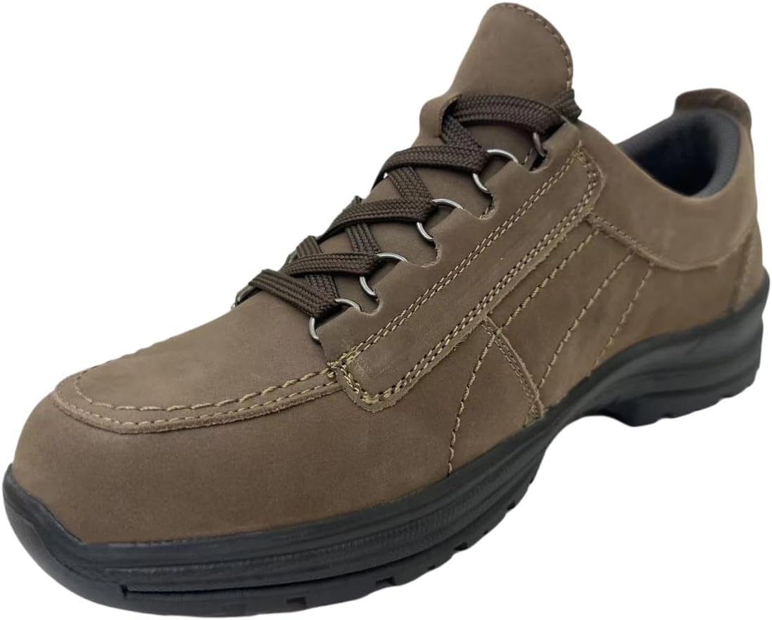 

Повседневные кожаные туфли для ходьбы, коричневый нубук, шнуровка в стиле оксфордов, подошва TPR, удобная обувь для ежедневного ношения Generic