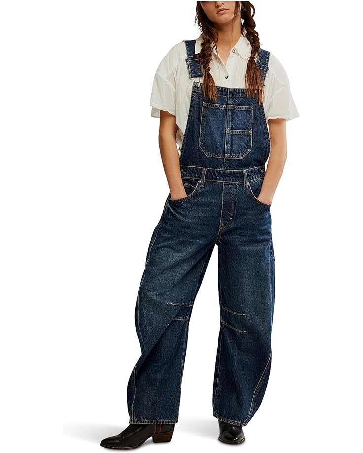 

Комбинезон Free People We The Free Good Luck Barrel Overalls, цвет Deep End