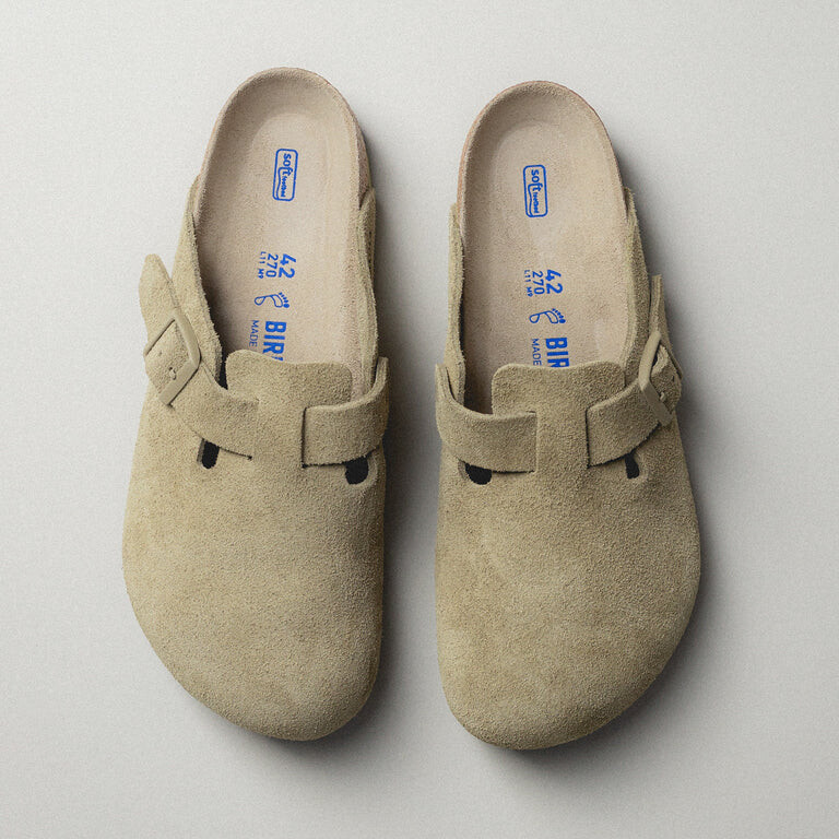 Мюли Birkenstock Boston Soft Footbed Faded Khaki, хаки — фото 2