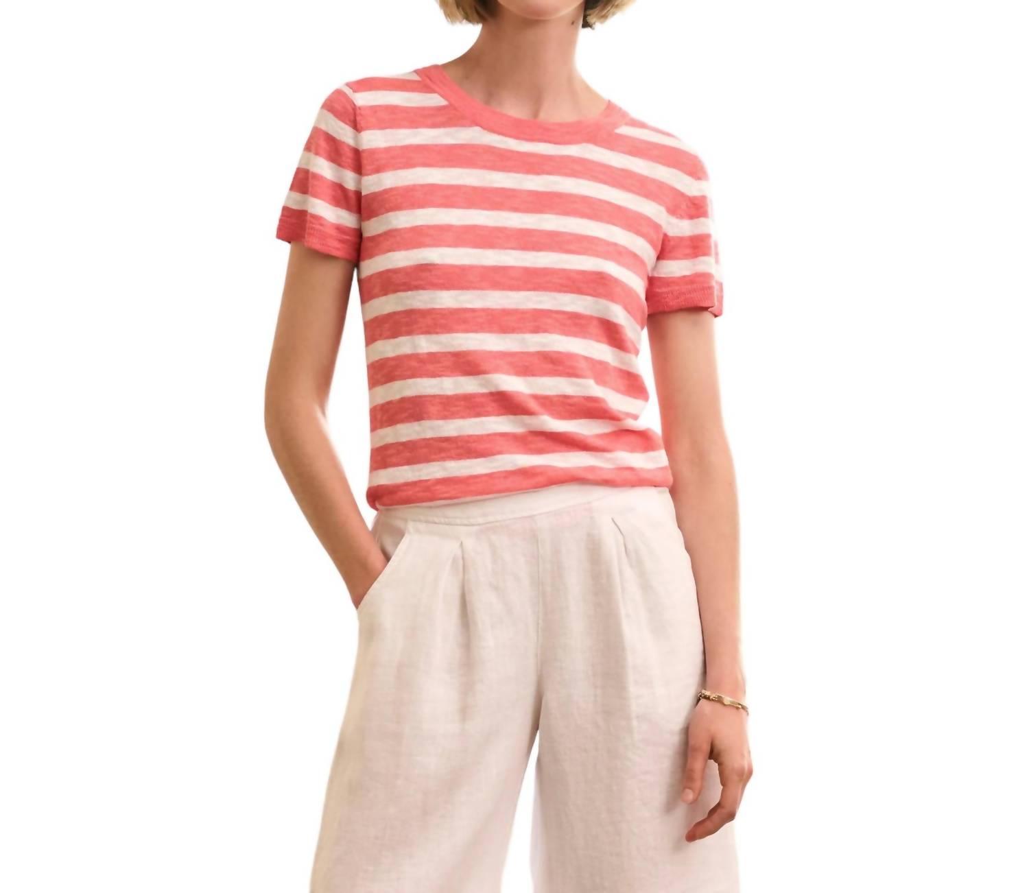 

Футболка Simone Knit в коралловые полоски Hatley
