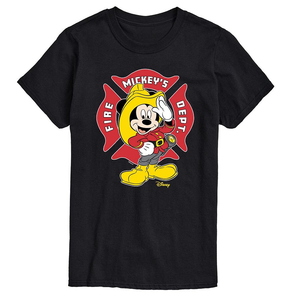 

Мужская футболка с рисунком Микки Мауса Disney's Fire Dept., черный