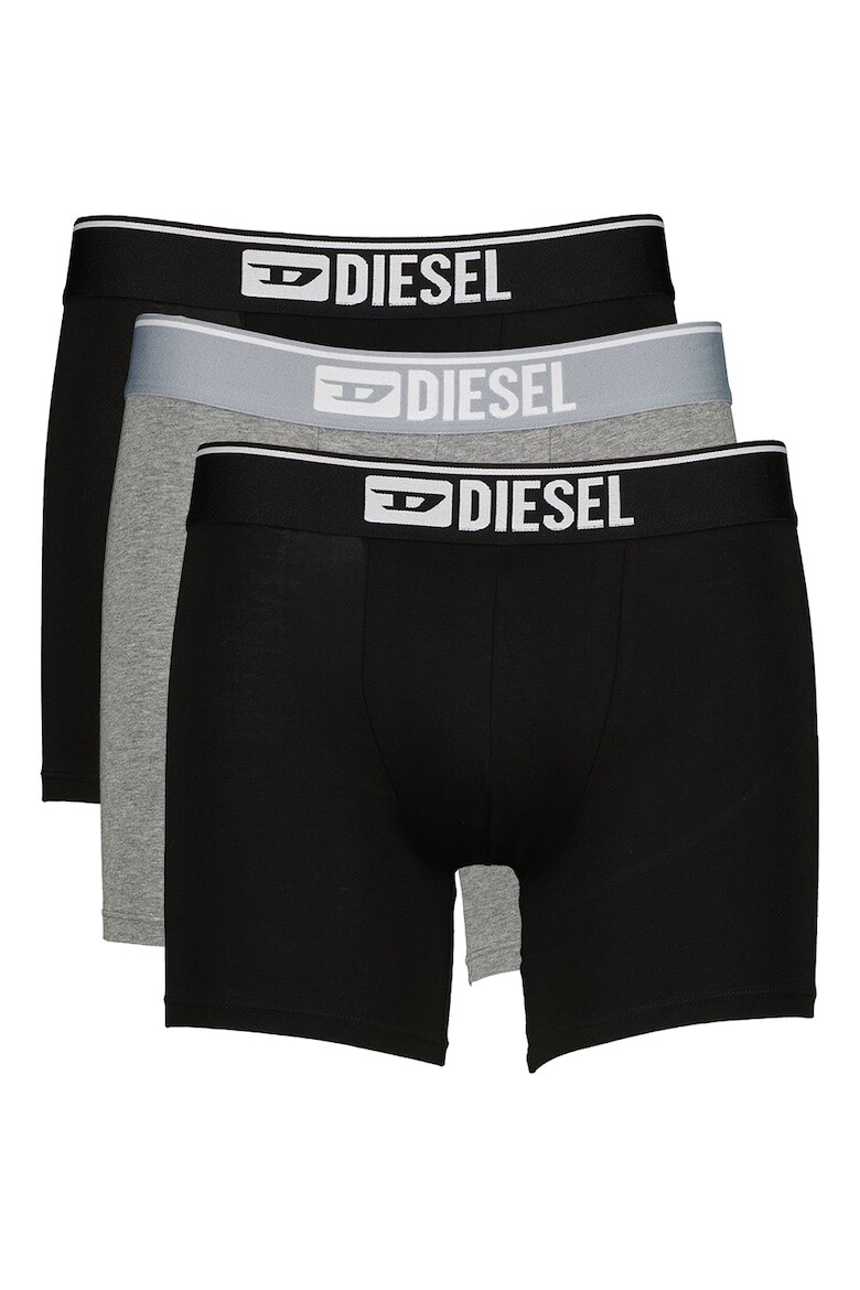 

Боксеры с логотипом - 3 пары Diesel, черный