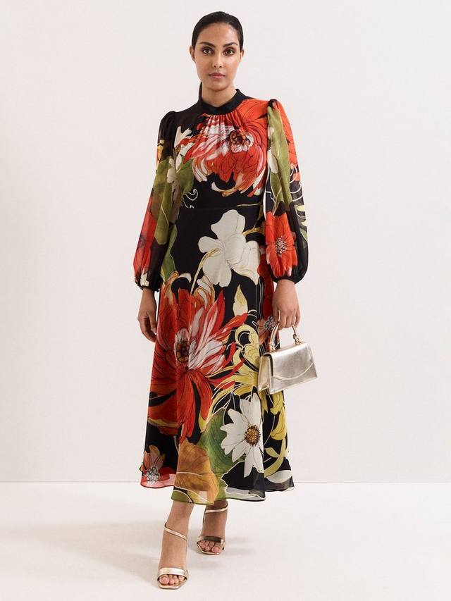 

Платье макси Petite Eve с цветочным принтом Phase Eight, Multi