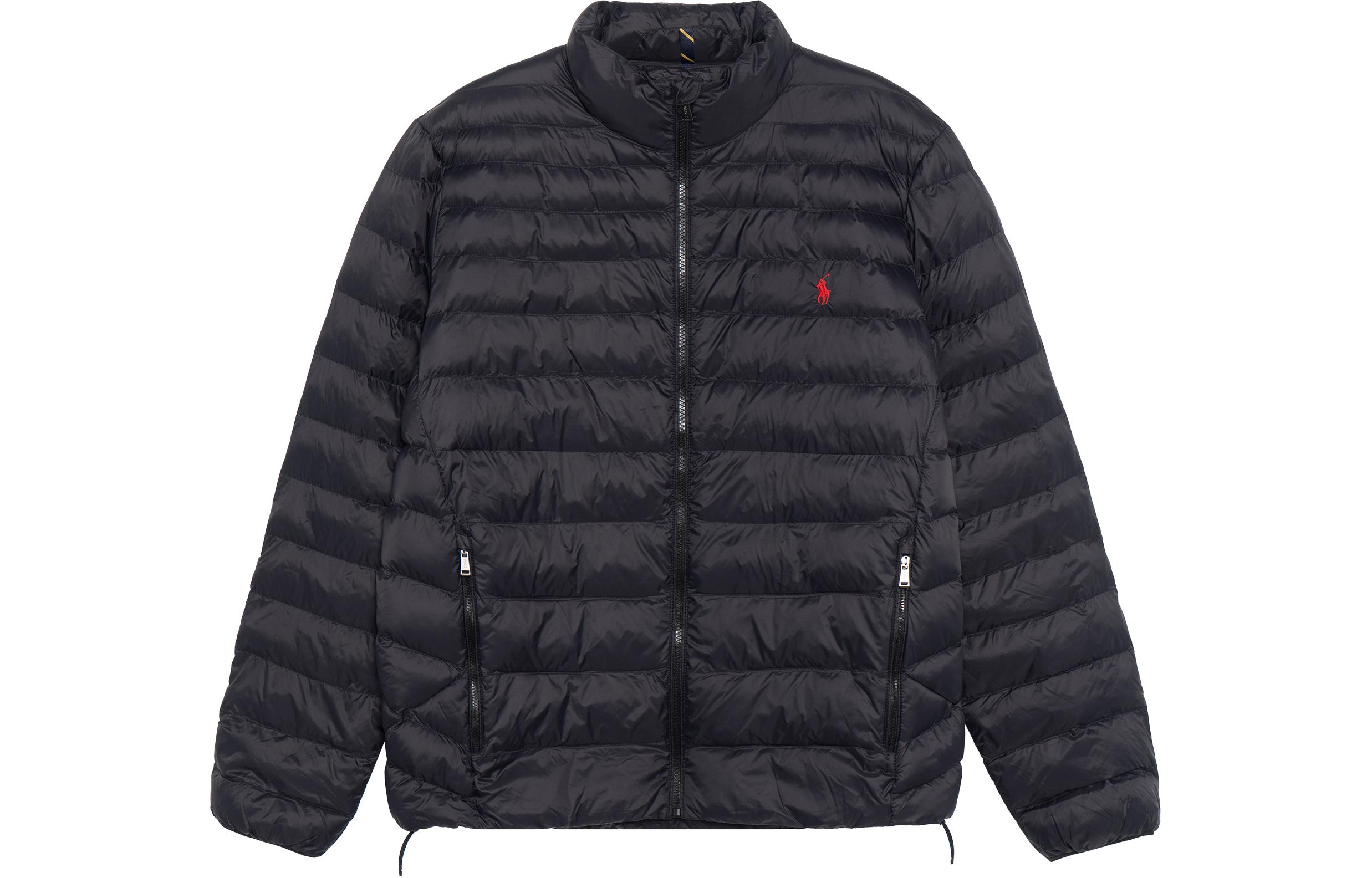 Polo Ralph Lauren Вышитая утепленная куртка с молнией, Black — фото 3