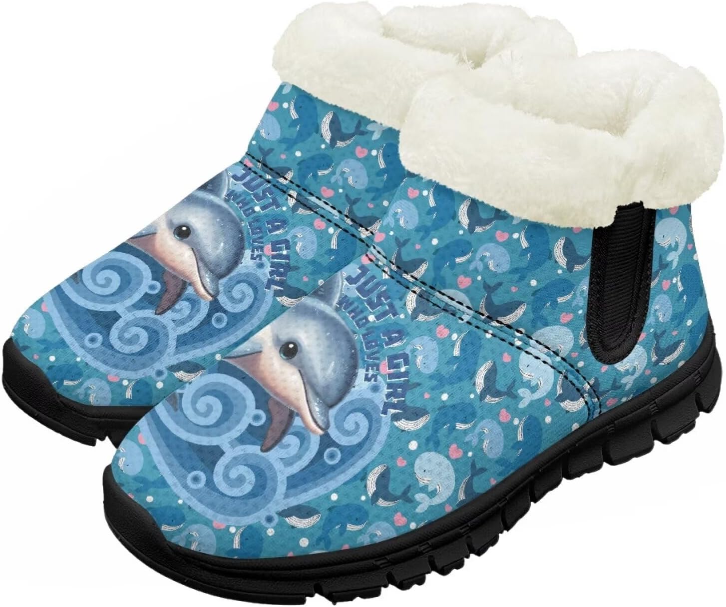 

Детские зимние ботинки для мальчиков и девочек, теплые зимние сапоги с нескользящей подошвой, легкие Chririnla, синий