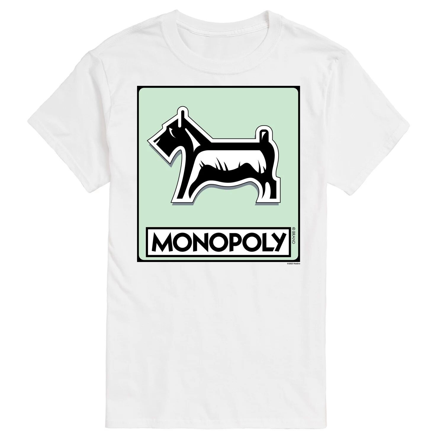

Футболка с жетоном собаки Big & Tall Monopoly Licensed Character, белый