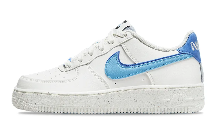 Nike Кроссовки Air Force 1 Low 82 Double Swoosh белые и голубые GS