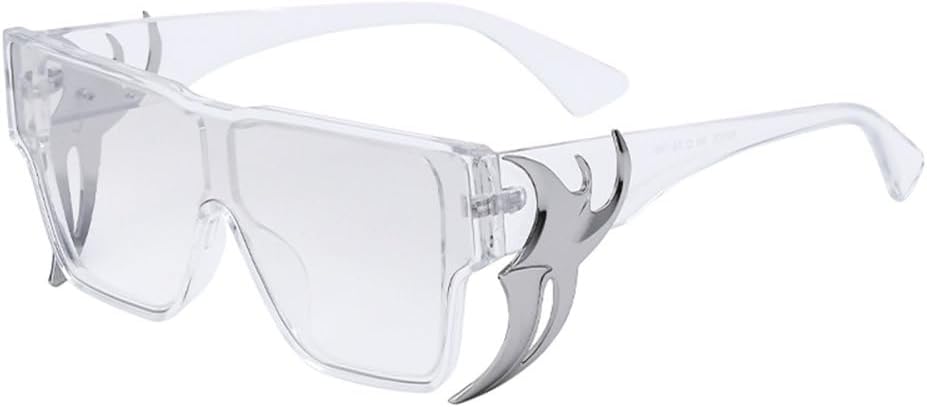 

Крупные квадратные солнцезащитные очки для женщин 2027 года, модные солнцезащитные очки в крупной оправе для мужчин, трендовые солнцезащитные очки в стиле панк MTZJH, C5transparent