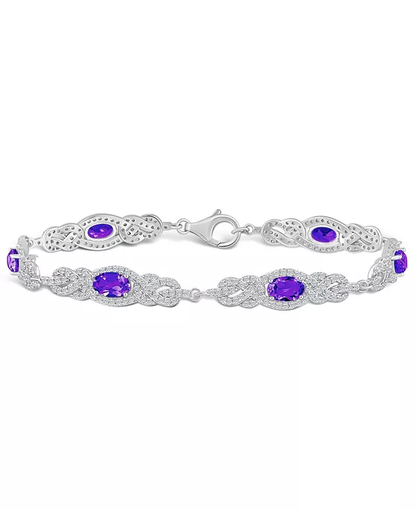 

Браслет из стерлингового серебра с аметистом (2 2/3 карата) и топазом (2 1/10 карата) Macy'S, amethyst