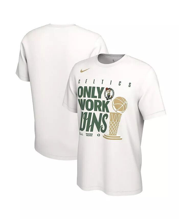 

Мужская белая футболка Boston Celtics 2024 Finals NBA Champions Celebration Parade Nike, белый